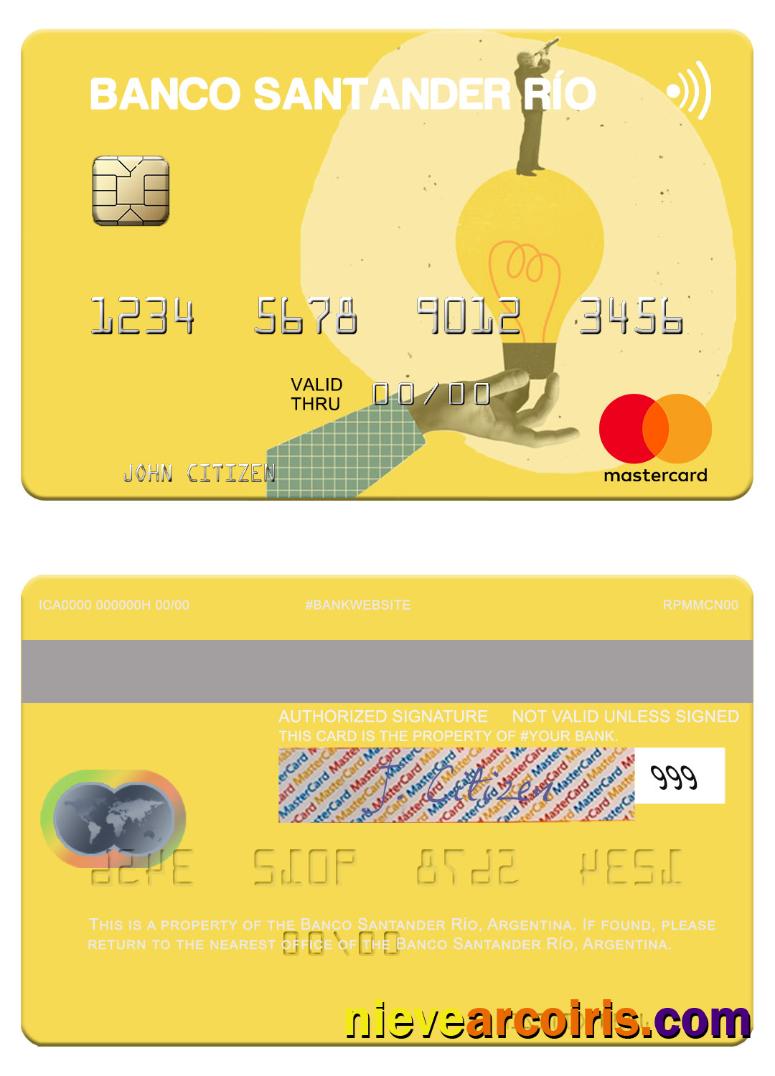 Argentina Banco Santander Río mastercard